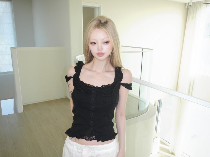 humming lace top(3 color) 