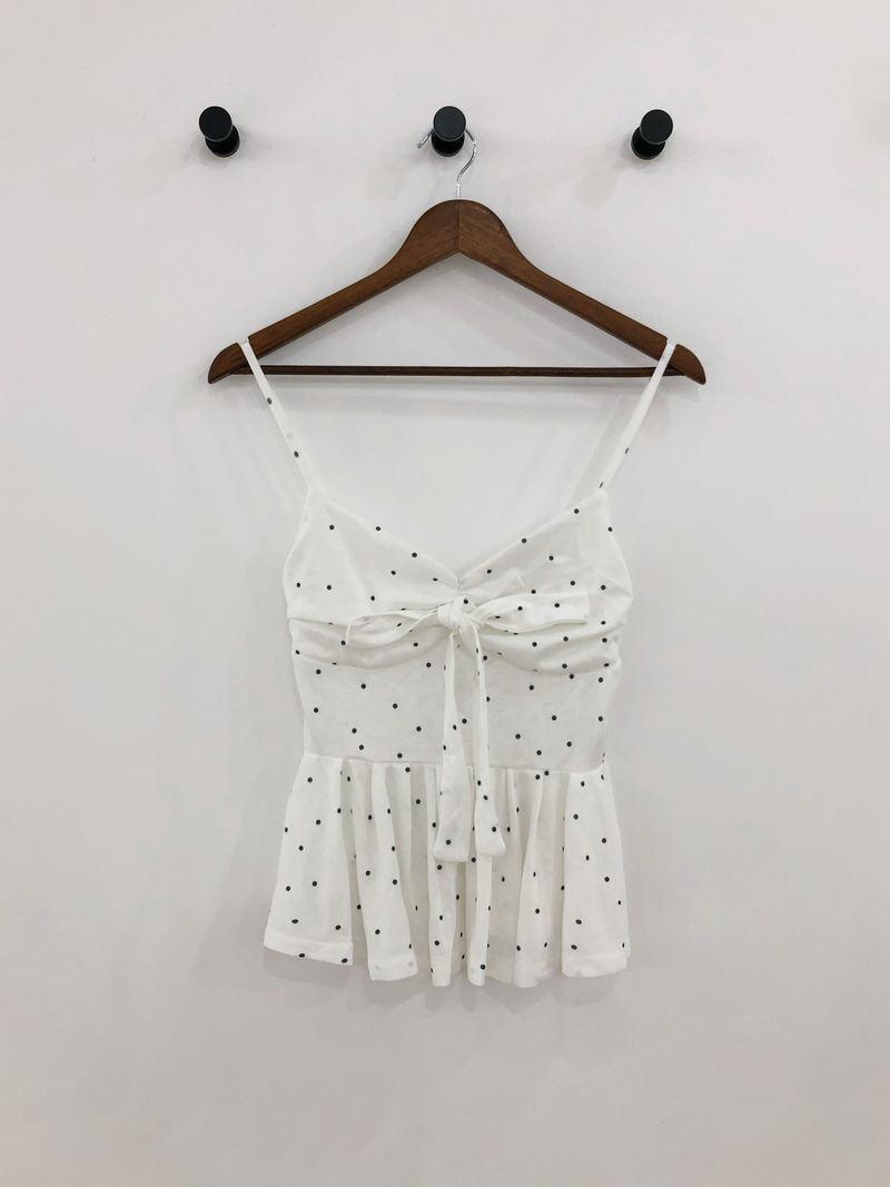 Dot Ribbon Top & Cardigan