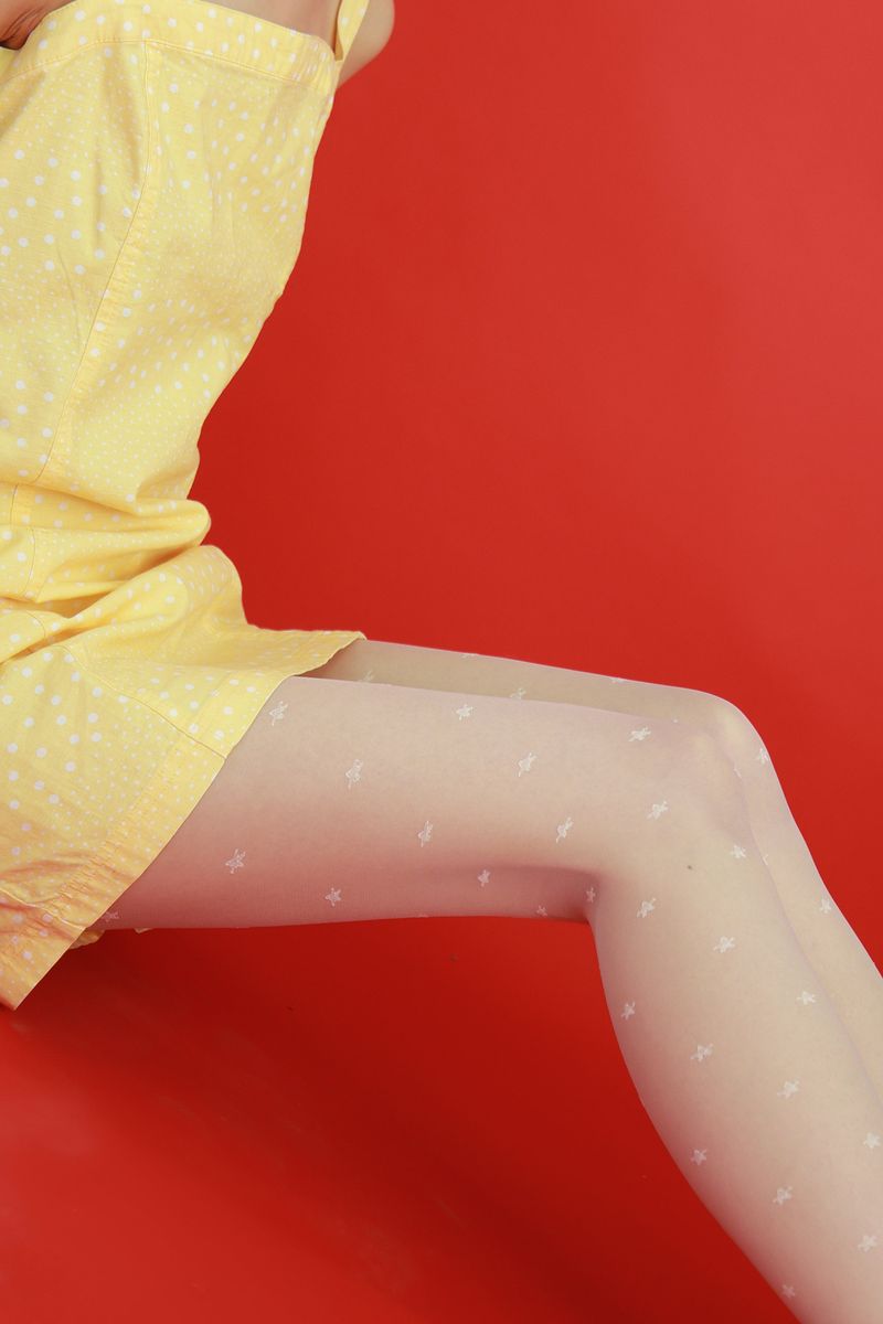 petite star tights (ivory)