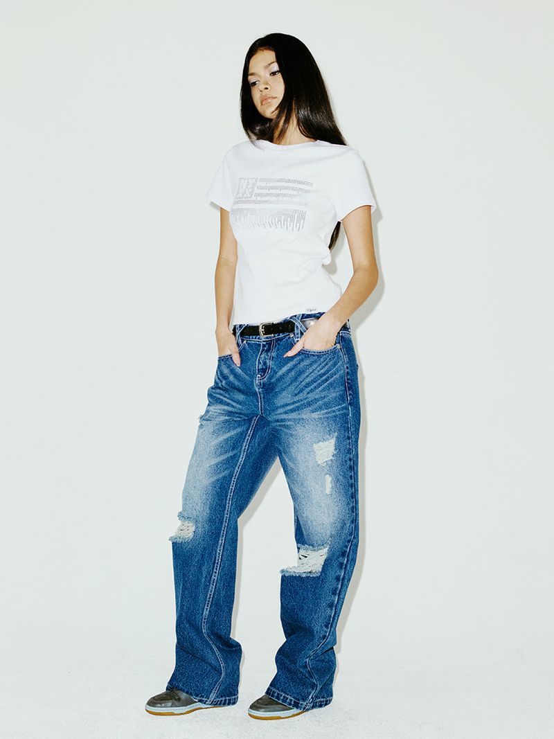 METAL NYX FLAG TEE WHITE