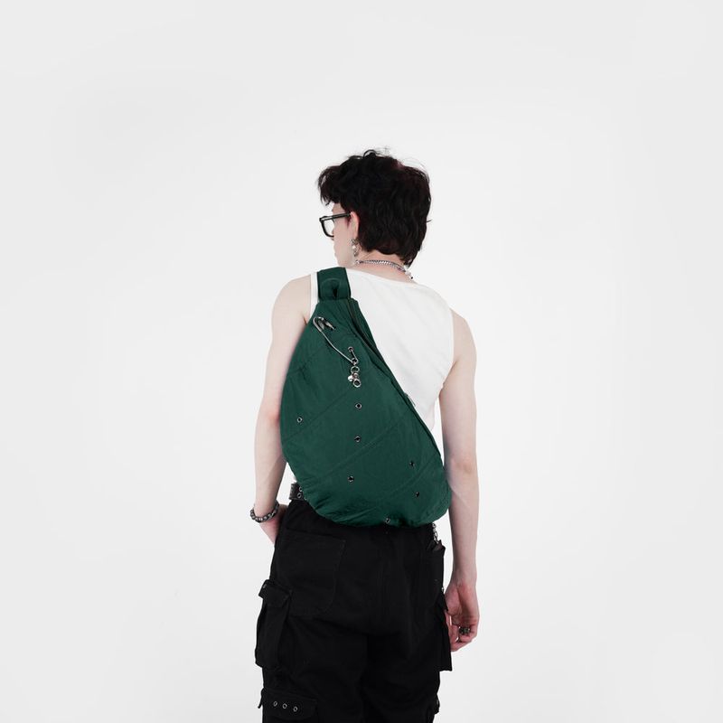 HIERARCHY STUDIOS TMTNW - Green Moon Nylon Bag