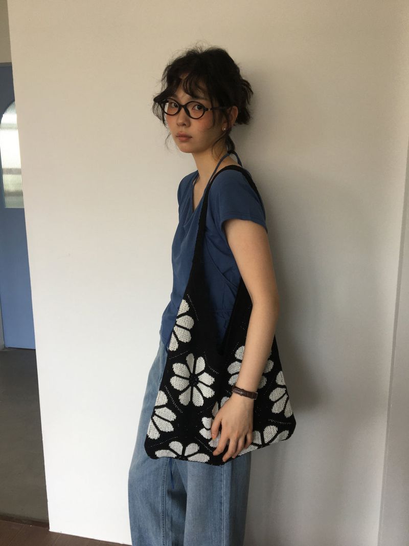 Ez Flower Knit Bag (2color)