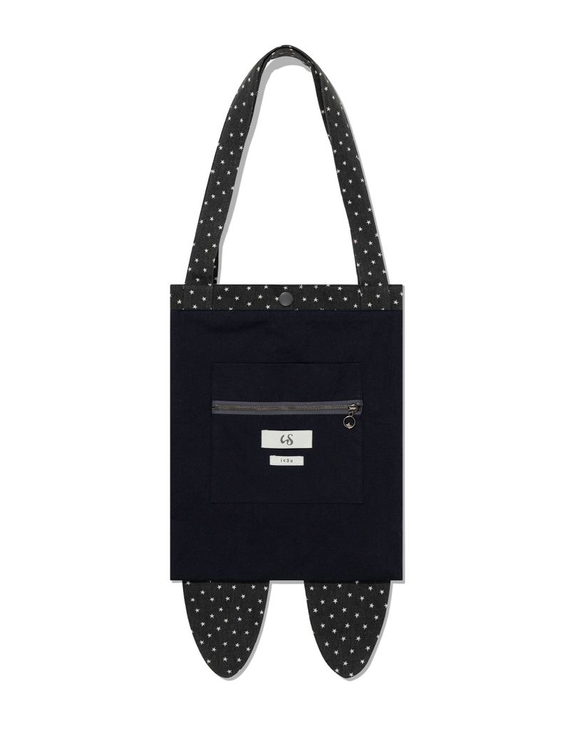 RABBIT STAR REVERSIBLE ECO BAG(CHARCOAL)