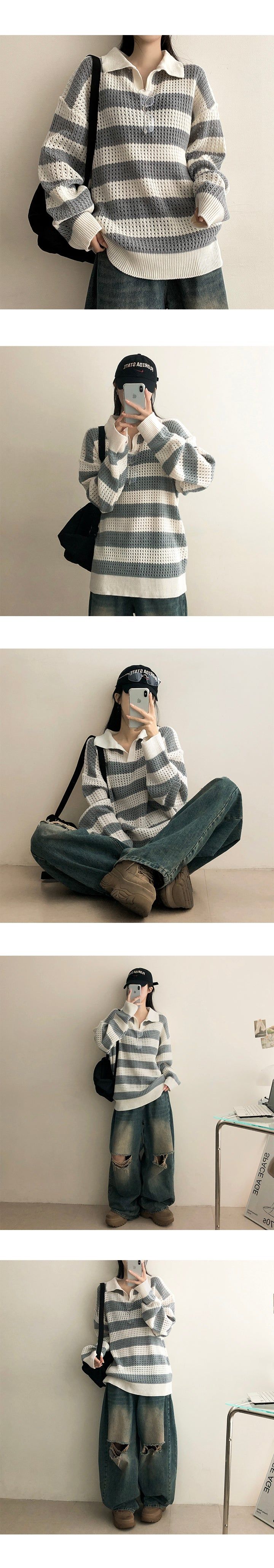 Barting Punching Collar Danga Knitwear