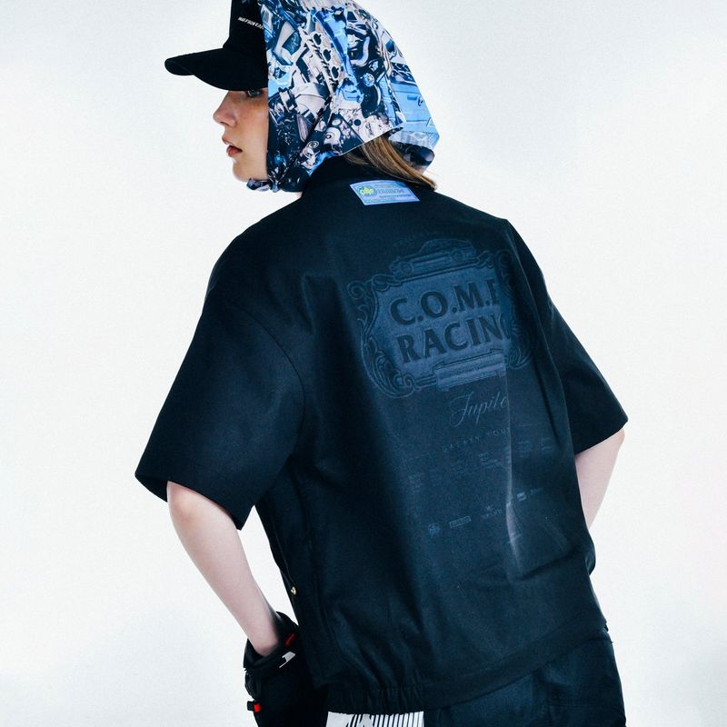 [UNISEX] C.O.M.E Mechanic Short Sleeve Work Jacket (Black)