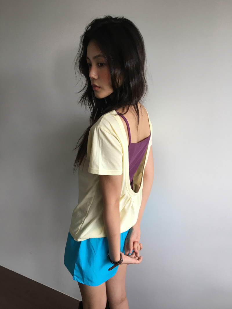 Neon button shorts (2color)