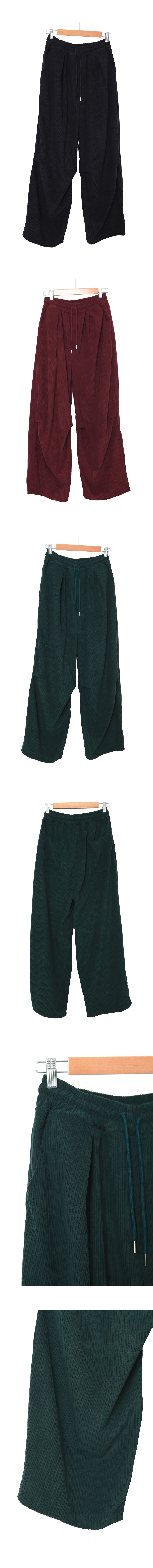 Pintuck Corduroy Balloon Pants
