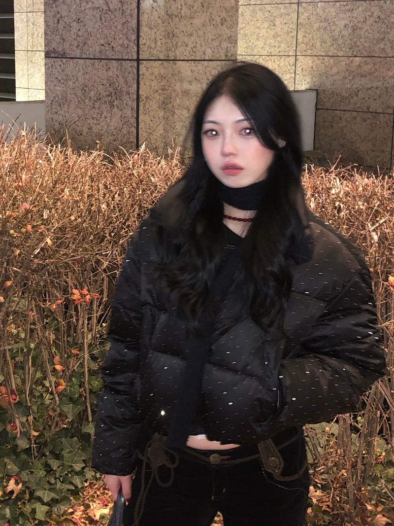 Dot Cubic Puffer Jacket