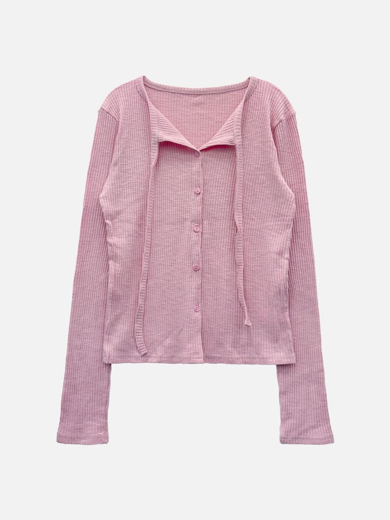 Nini Strap Ribbed Cardigan (6c)