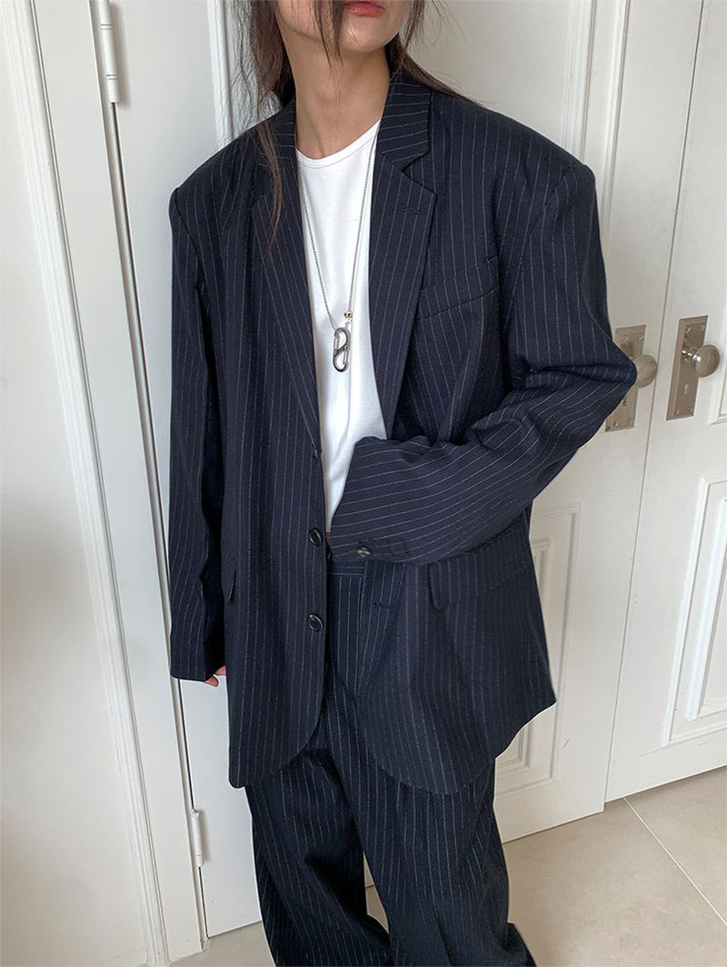 PAPERMOON PIN STRIPE BLAZER JACKET