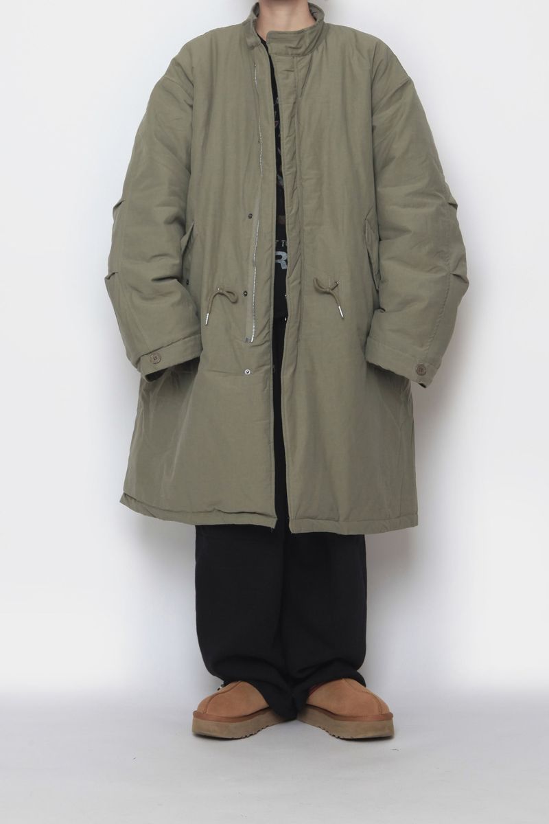 Long bomber padded jacket