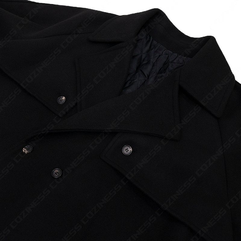 SK Button slit wool robe long coat (3 colors)