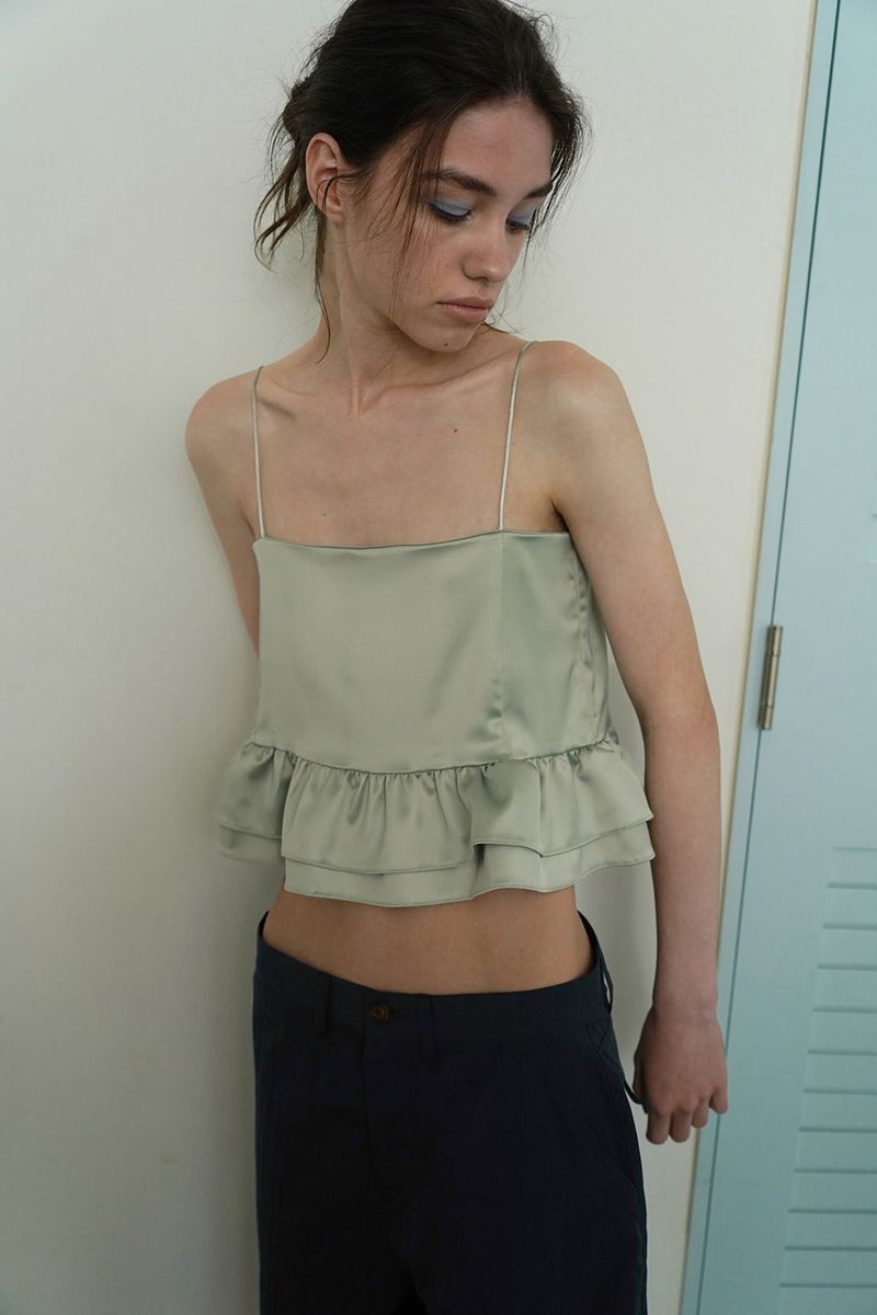 Bow bermuda pants_navy