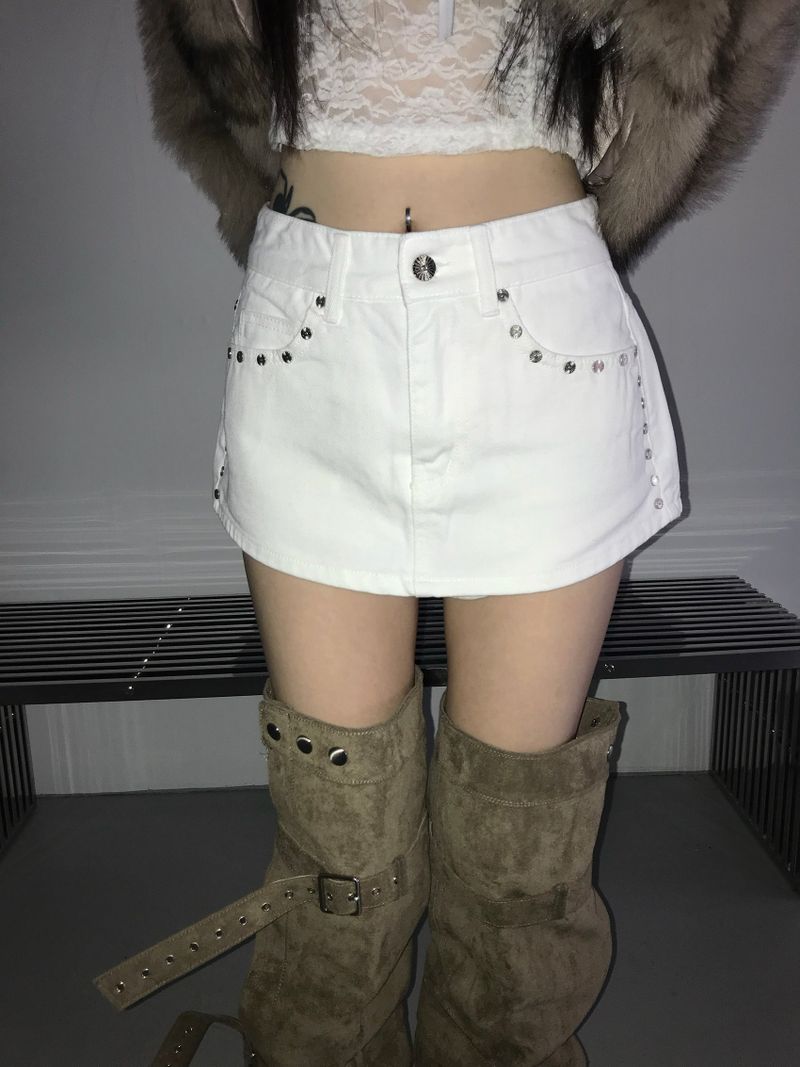 sunflower denim skpt(2 color)
