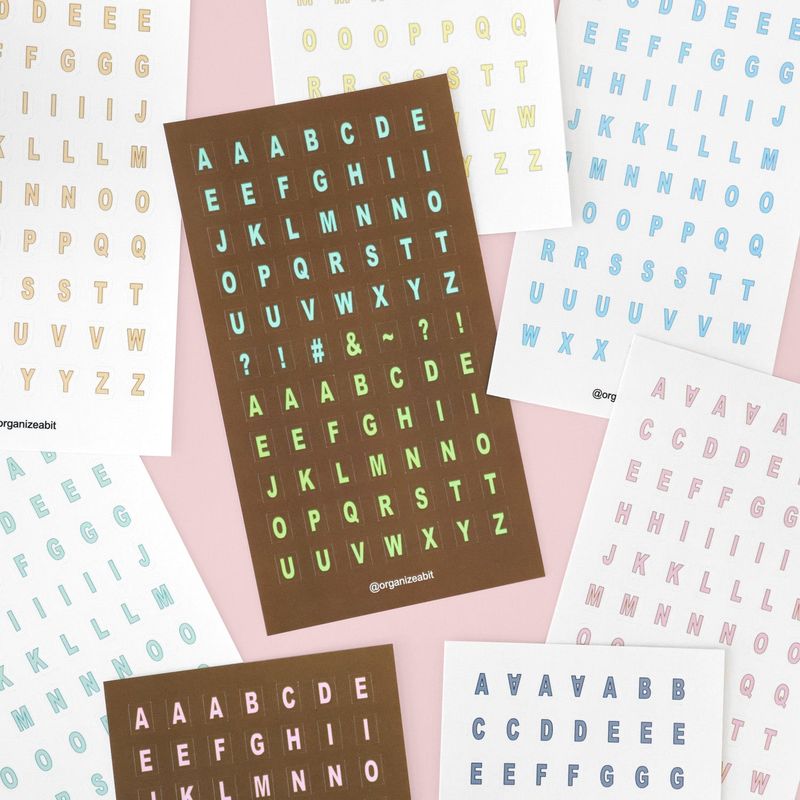 oab alphabet sticker set