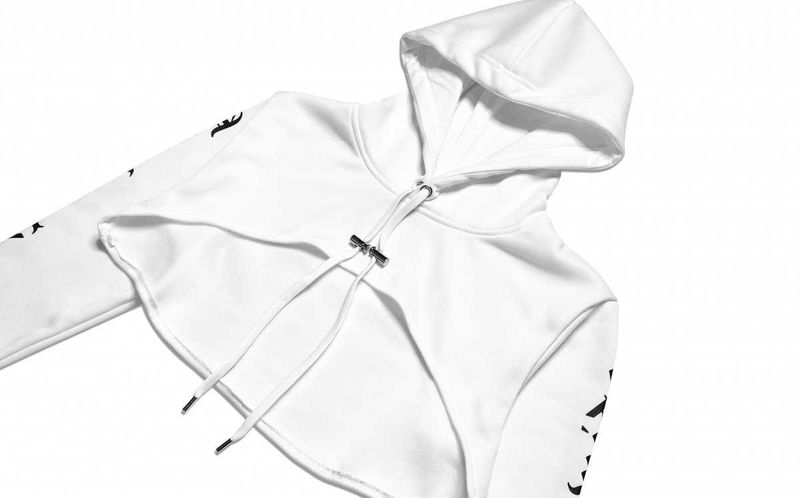 BE TREZ HIGH CROPPED HOODIE