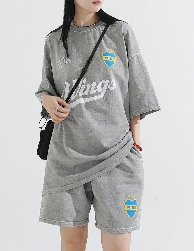 Pigment Wings Short Sweatpants