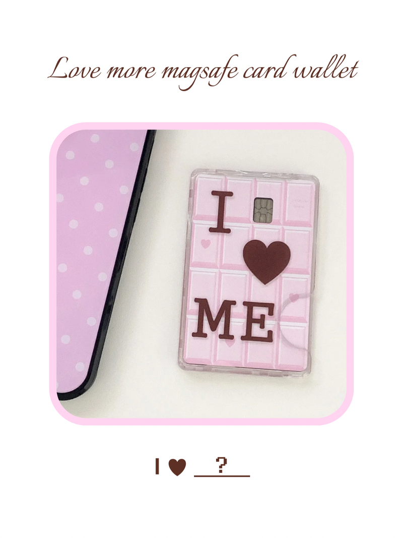 Love more magsafe card wallet (text custom)