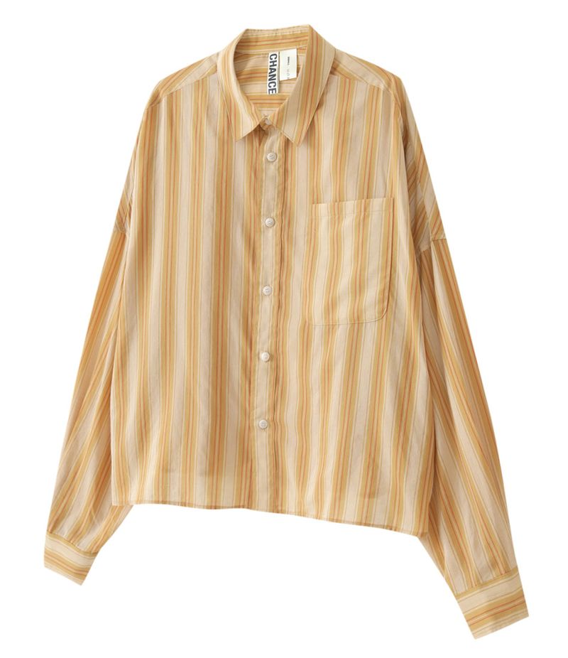 CHANCECHANCE（チャンスチャンス）の「YELLOW STRIPE LONG-SLEEVE SHIRT（Tops）」