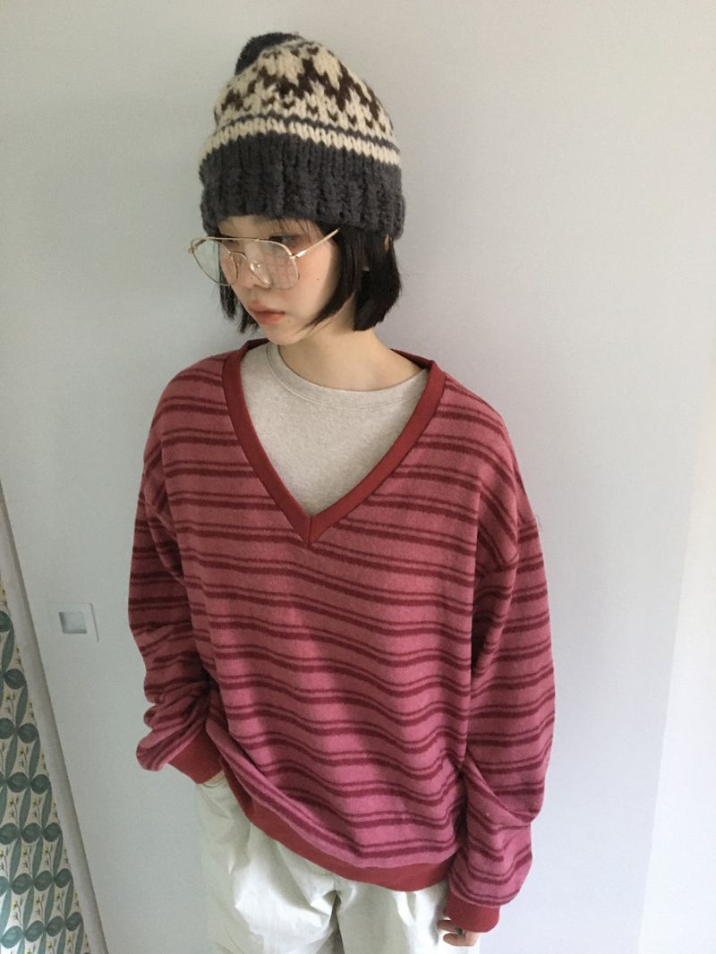 Bach Stripe V Sweatshirt (3color)