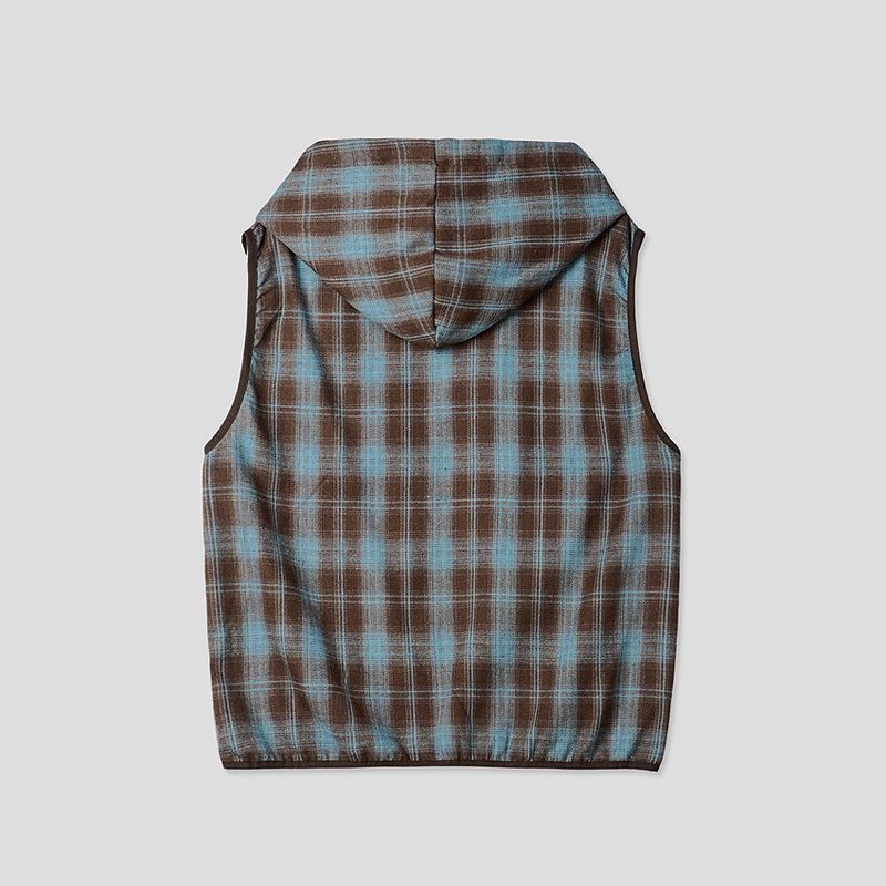 No.1263 D check hood VEST