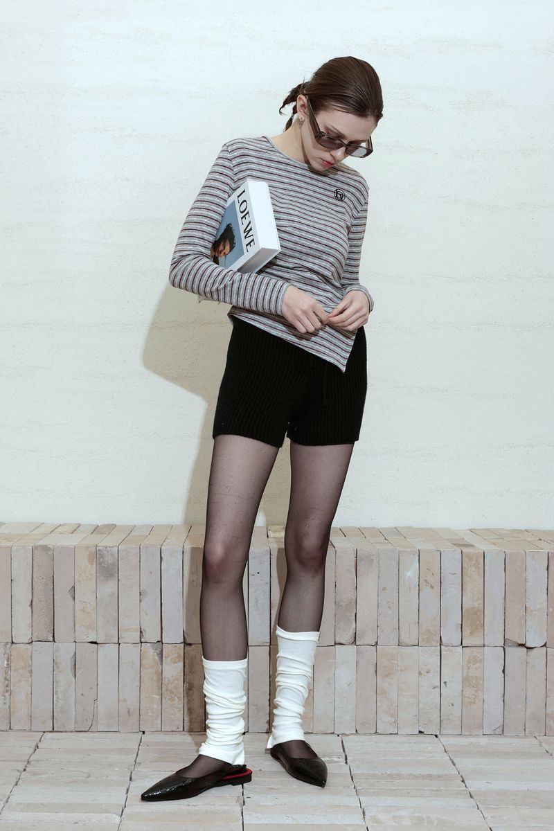 RETRO ASYMMETRIC TOP_MELANGE GRAY