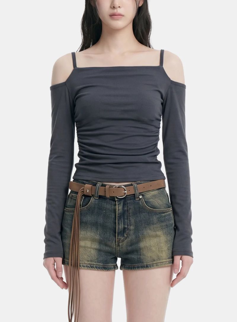 Liena Off-Shoulder Shirring Top
