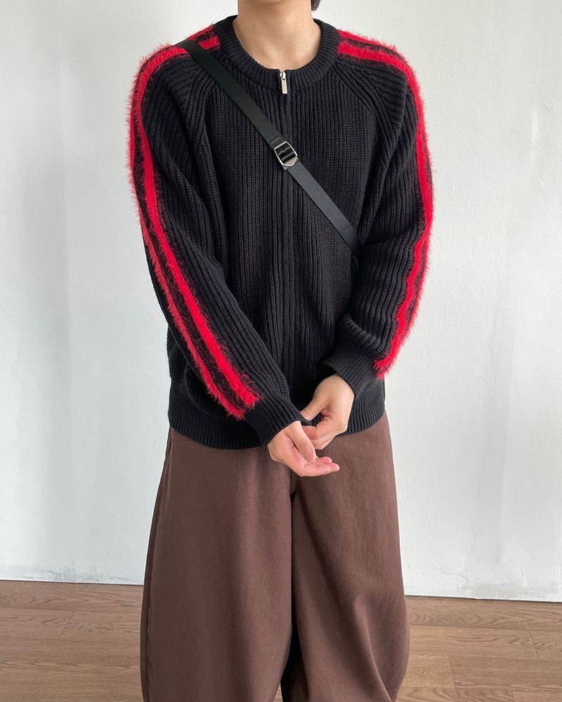Kade Line Knit Zip-up