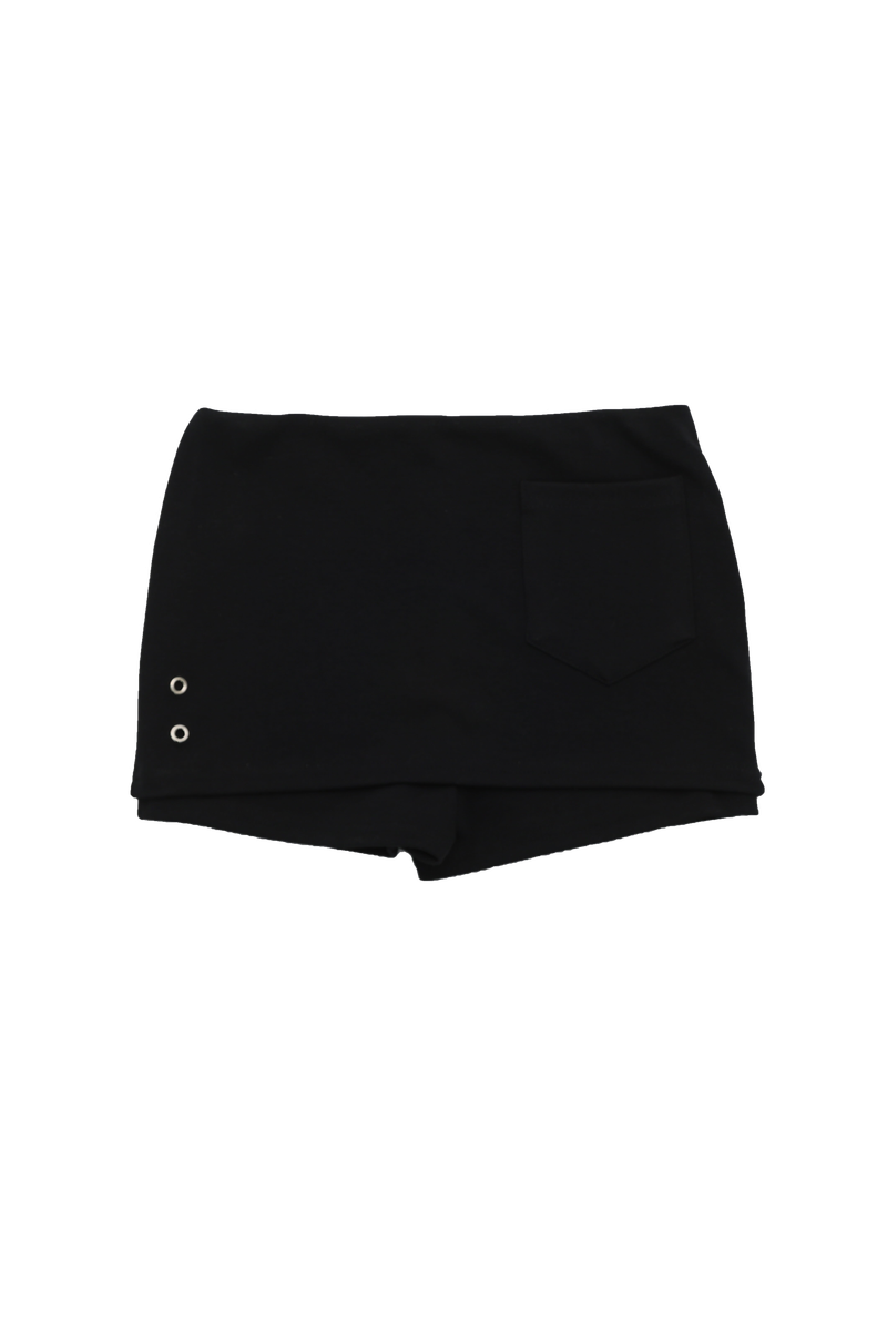 [Gerbera] Eyelet mini pantskirt (Black)