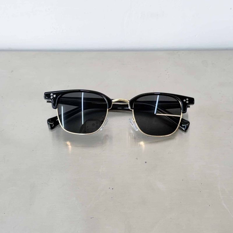 Black Gold Semi-Rim Sunglasses