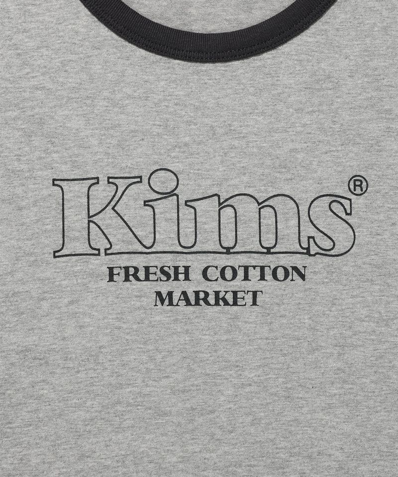 Kims Bam Line Ringer Tee Grey (KIB6MFT508A)