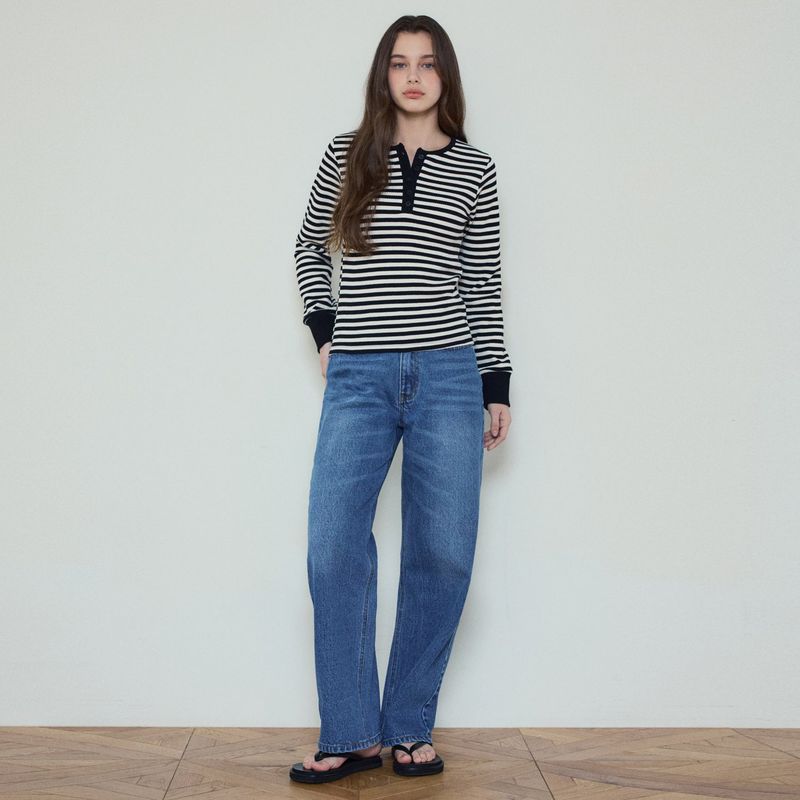 Relaxed Cat Washed Denim Pants_Blue