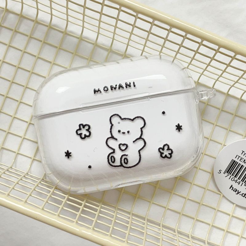 [AirPods] Black maro bear hard case (only case)