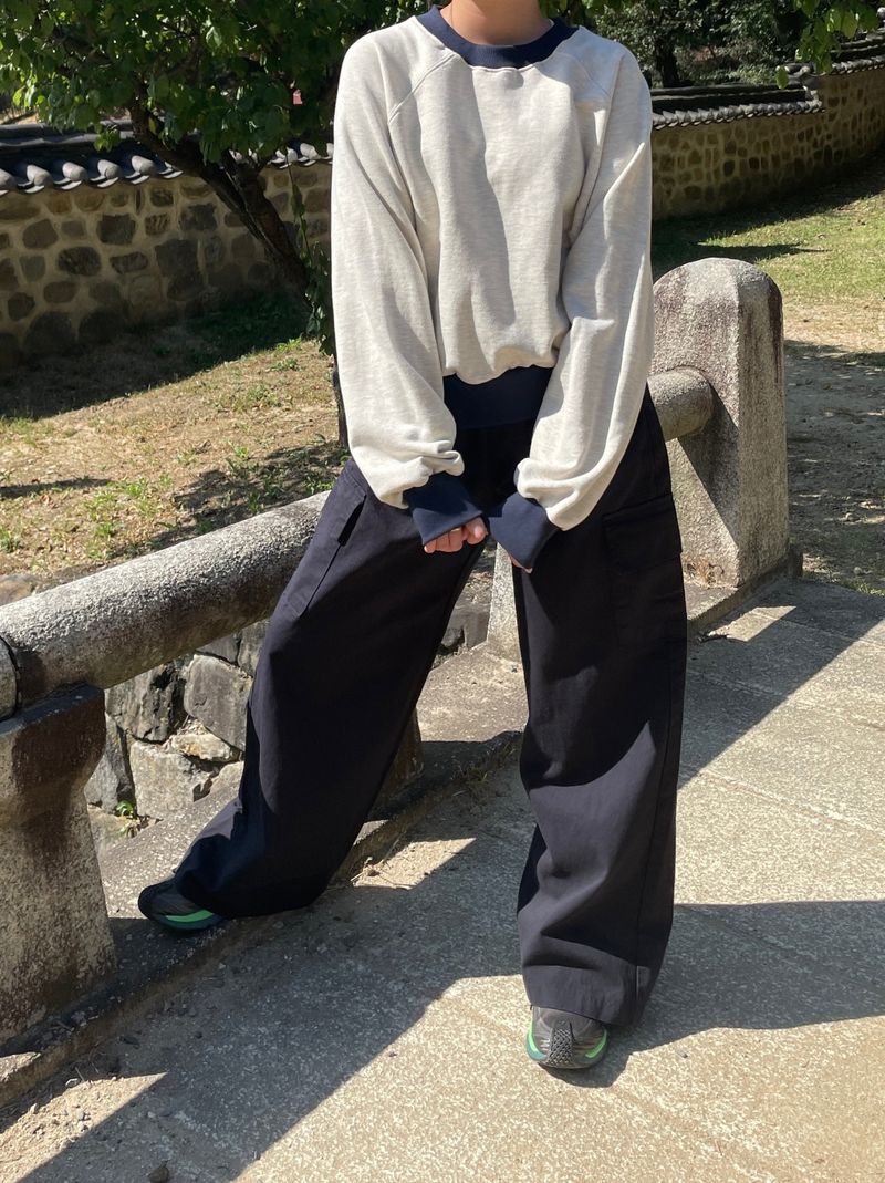 Workwear wide cargo pants