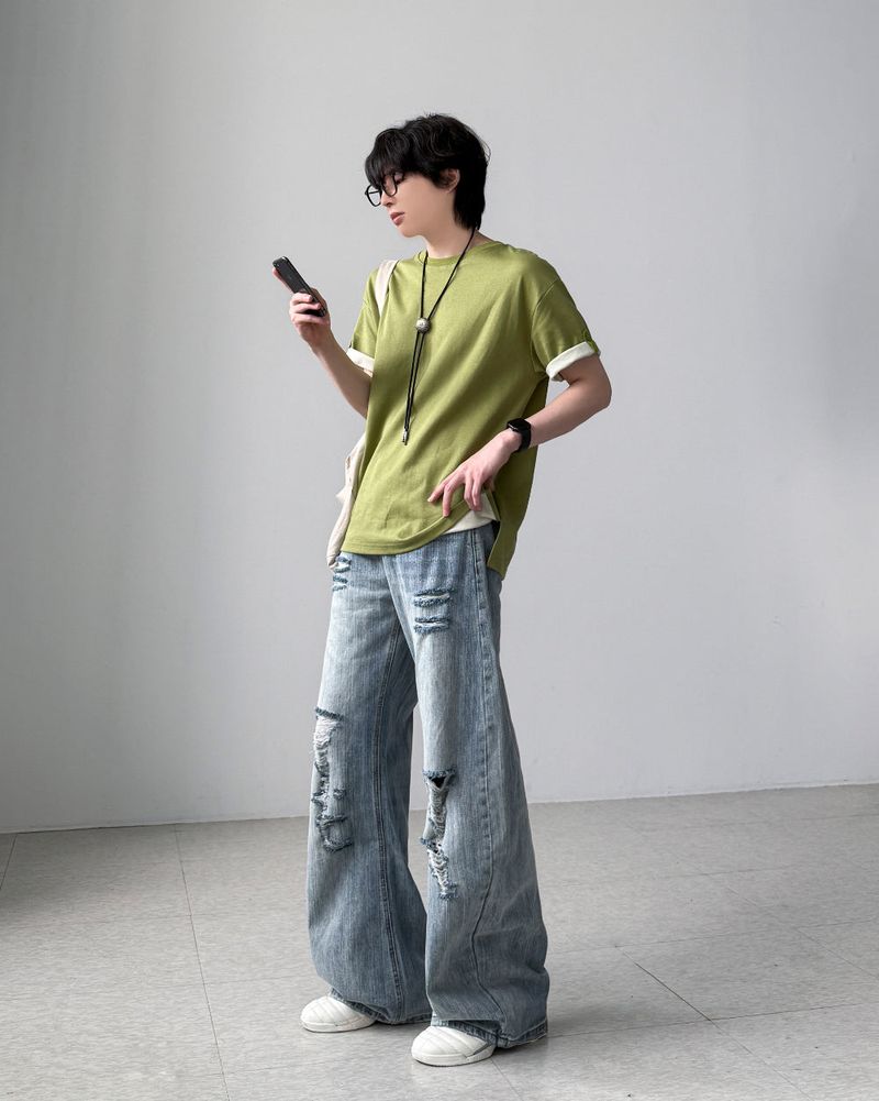 Kess Vintage Curved Denim