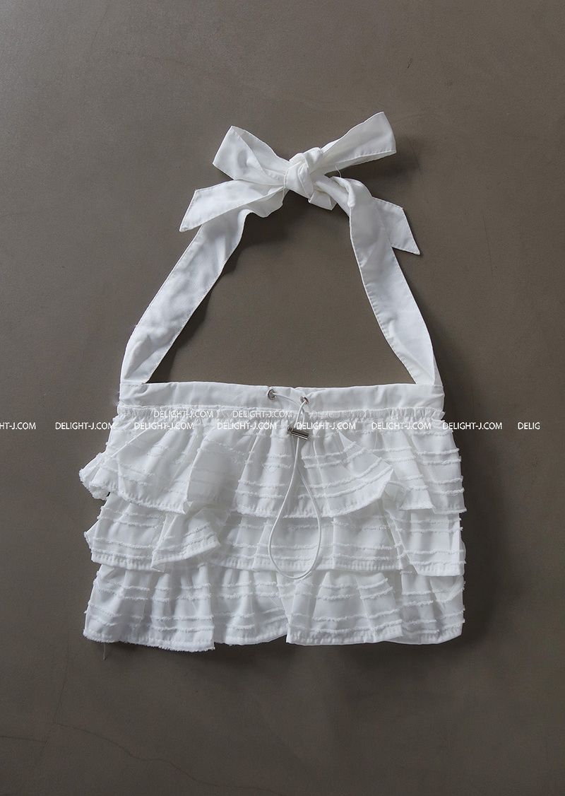 frill cancan ribbon shoulder bag
