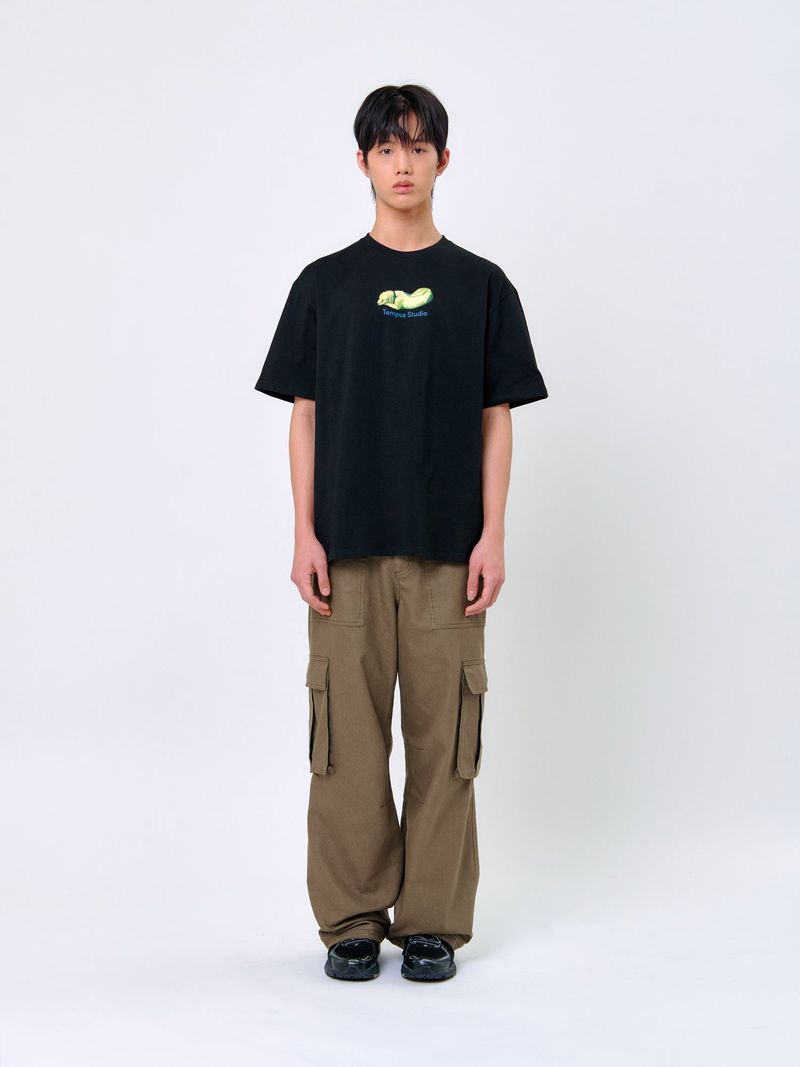 LYING DOG T-SHIRT_Black