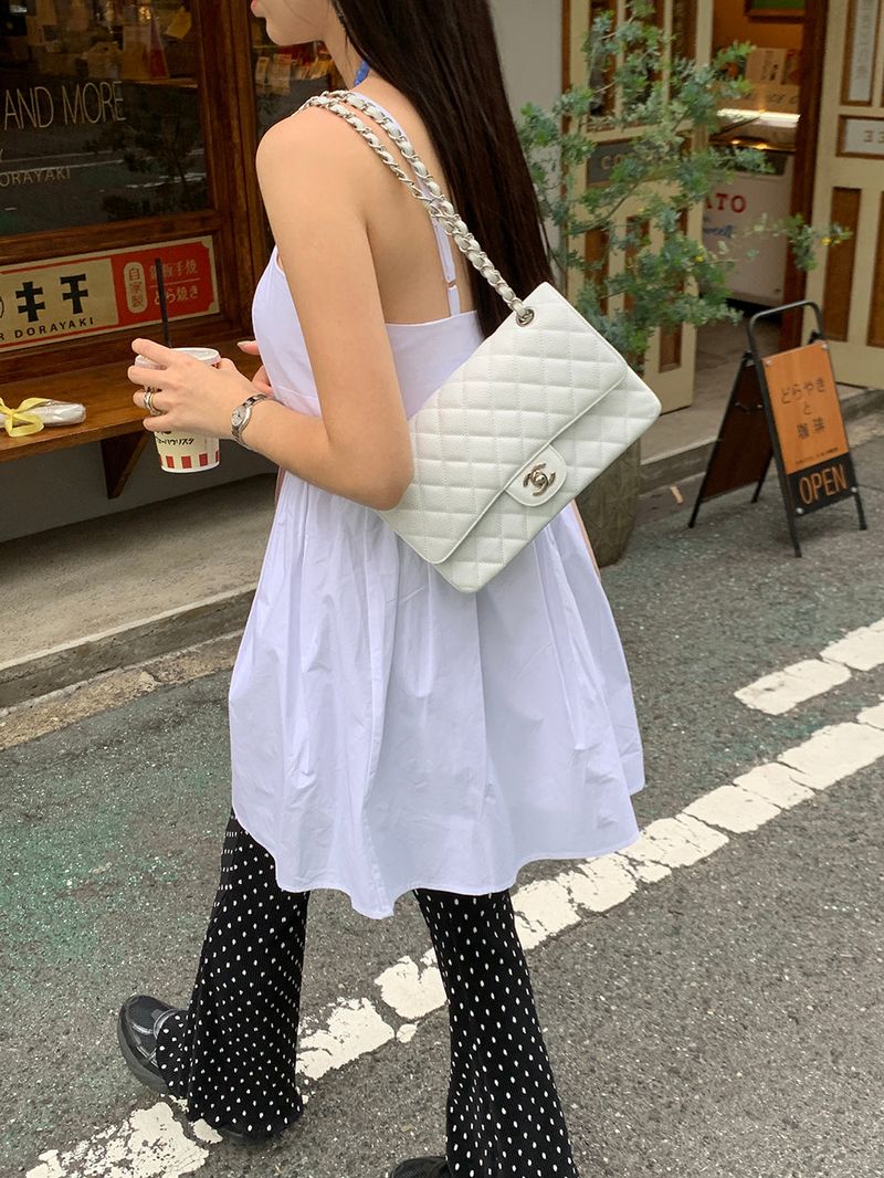[MADE] Dot Pleated Long Bootcut Pants