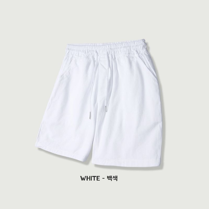 Washed cotton short pants 10COLOR