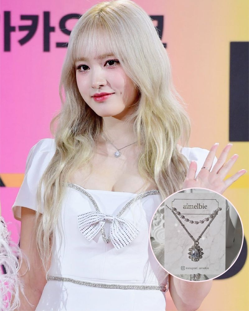 [IVE Liz Necklace/Anti-tarnish] Laced Waterdrop Layered Necklace