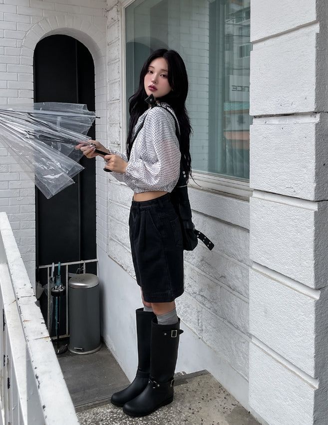 Summer Dot Rain Crop Hood Jumper