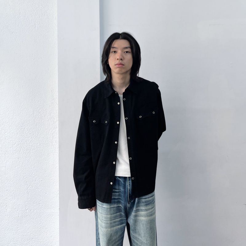 High-Street Structured Twill Shirt