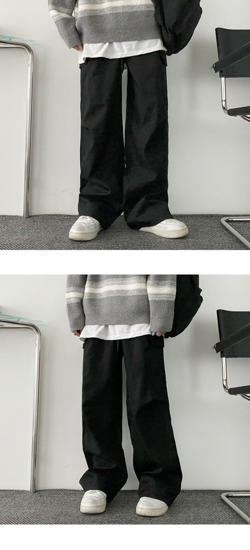 Reta Cargo Wrinkle Shirring Bendable Wide Pants