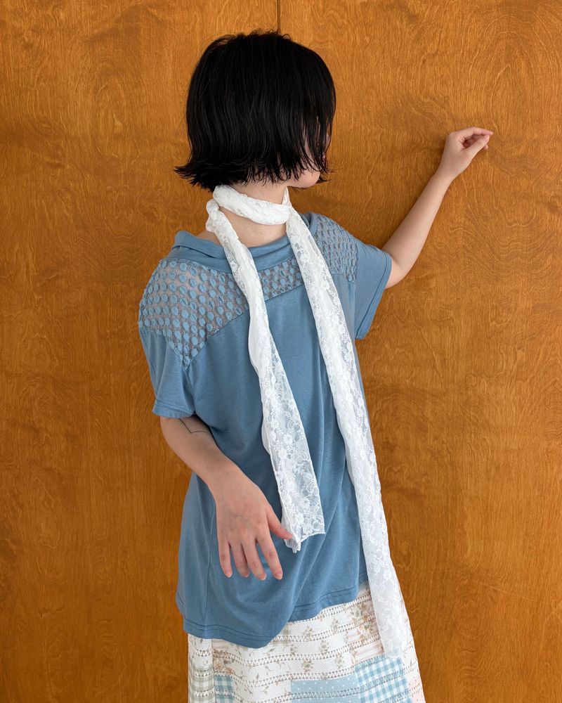 クラウディ オープンネック Tシャツ(3colors)