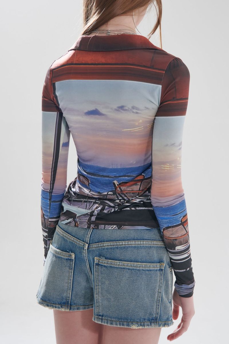 SUNSET COLLAR T-SHIRT