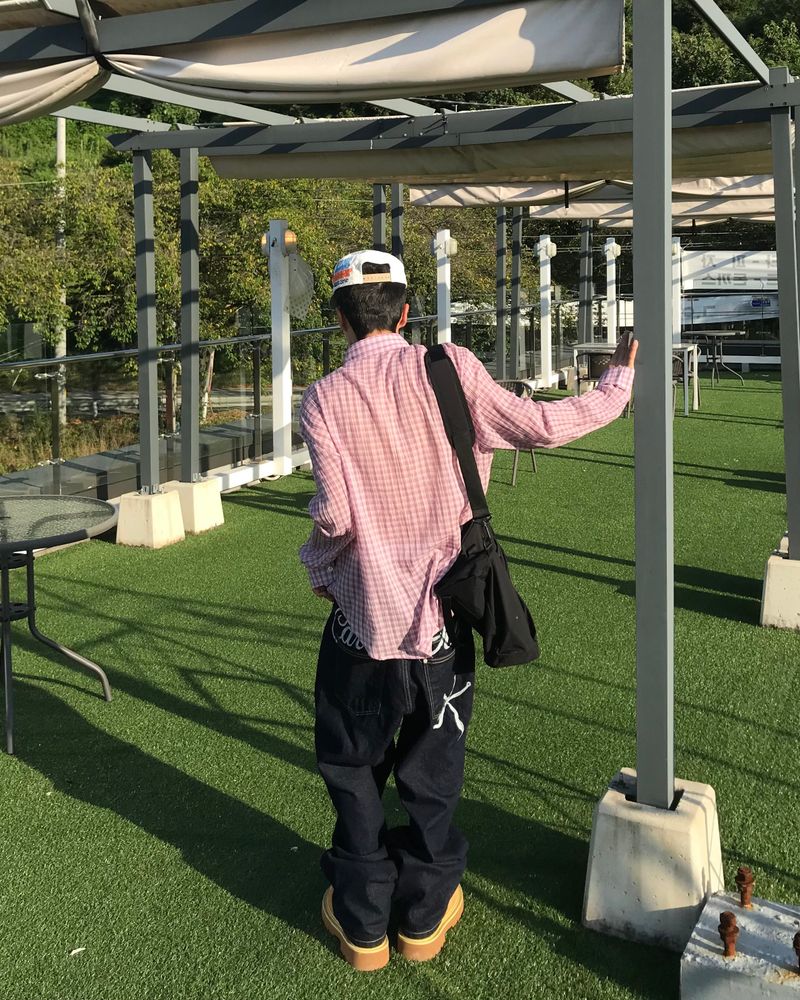 Handle Over Embroidered Denim Pants