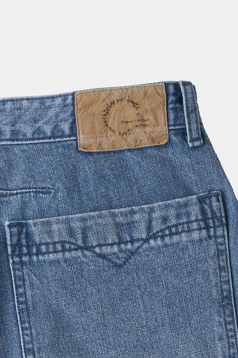 Incision Double Knee Carpenter Pants (Washed Blue)