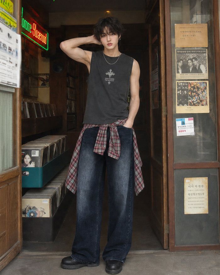 (UNISEX) トリニティ ピグメント ノースリーブ