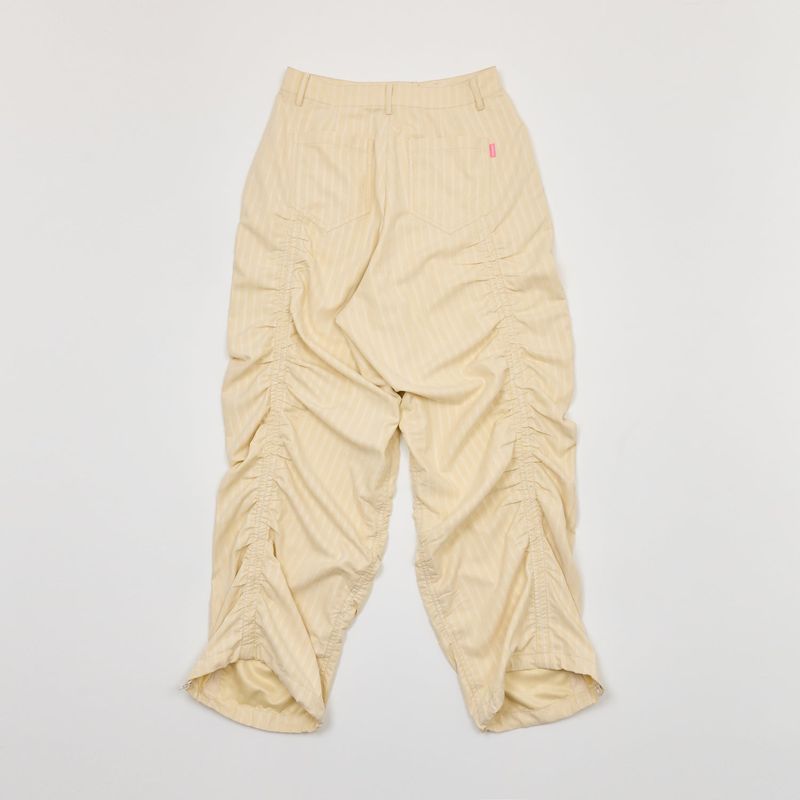 SHIRRING LONG PANTS CREAM