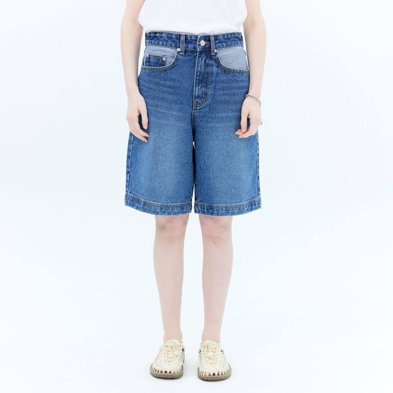 Double pocket denim short pants